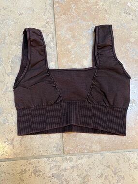 FP Movement by Free People Women’s Brown Good Karma Square-Neck Bra